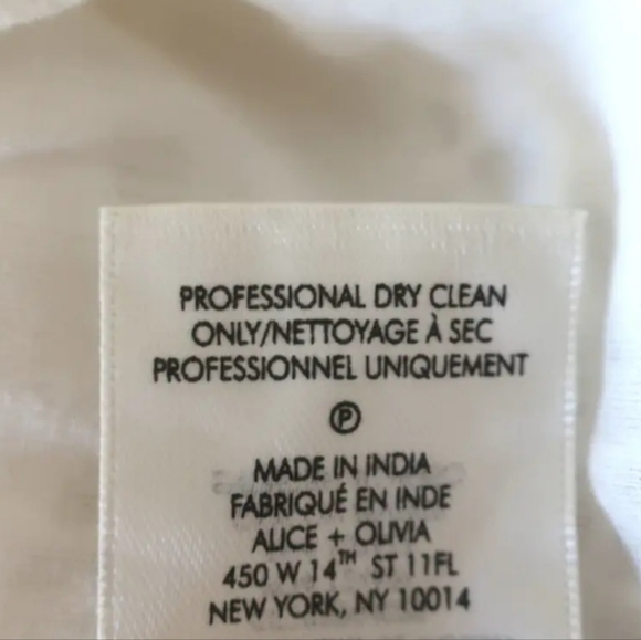 !SOLD! Alice + Olivia Yaz White Guipure Lace Size Large Long Sleeve NEW - Picture 6 of 6